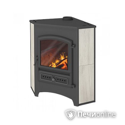 Печь-камин Этна (БКД) угловой беж. 9 кВт (150 кв.м) в Алматы