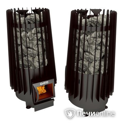 Дровяная печь-каменка GrillD Cometa Vega 180 short black в Алматы