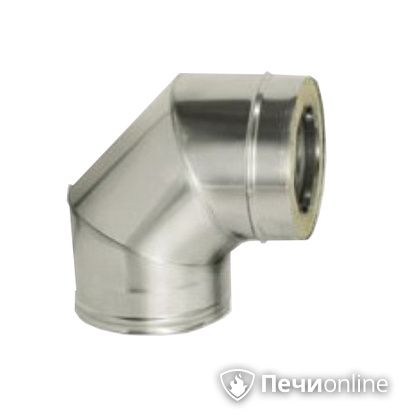 Дымоход Дымок Колено 90° с изоляцией 0,8 мм. OТFR90  120/200 в Алматы