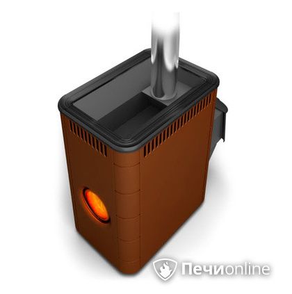 Дровяная банная печь TMF  Аврора Inox ДА Иллюминатор терракота  в Алматы