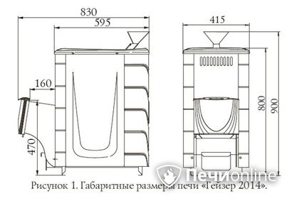 Дровяная печь-каменка TMF Гейзер 2014 Inox ДН КТК ЗК антрацит в Алматы