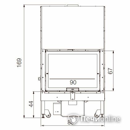 Каминная топка Edilkamin BLOKK 70 V bianco в Алматы