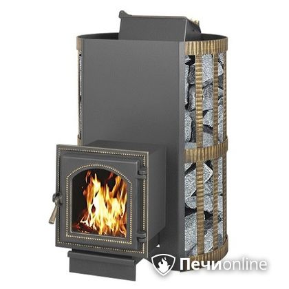 Дровяная банная печь Везувий Скиф с закрытой каменкой (270) в Алматы