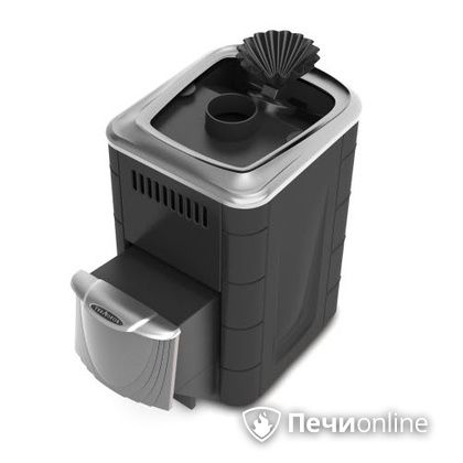 Дровяная банная печь TMF Гейзер Мини 2016 Carbon закрытая каменка нержавеющая дверь антрацит в Алматы