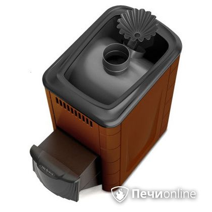 Дровяная банная печь TMF Ангара 2012 Carbon с закрытой каменкой дверь антрацит терракота в Алматы