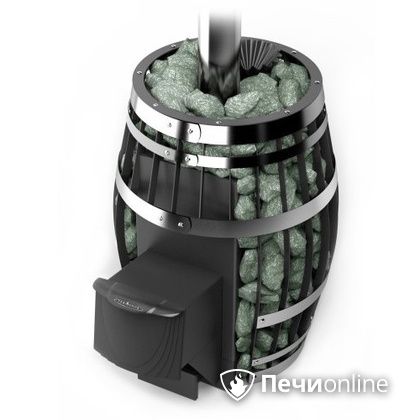 Дровяная банная печь TMF Саяны XXL 2015 Inox с закрытой каменкой и теплообменником дверь антрацит в Алматы