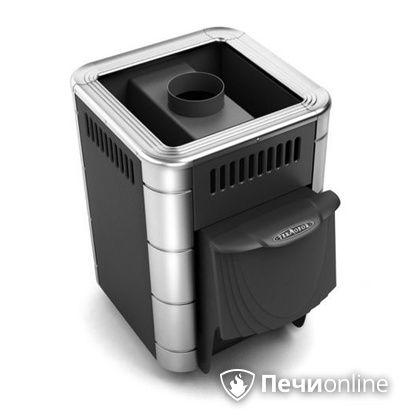 Дровяная банная печь TMF Оса Inox дверь антрацит короткий канал антрацит в Алматы