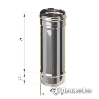 Дымоход Феррум Дымоход 08 d-120 L=0,5м в Алматы
