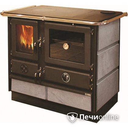 Отопительно-варочная печь MBS Thermo Magnum Stone R с теплообменником и духовым шкафом в Алматы